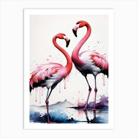 Flamingos Art Print