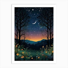 Night In The Forest 7 Art Print