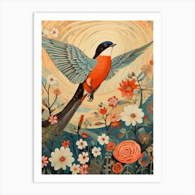 Barn Swallow 3 Detailed Bird Painting Art Print