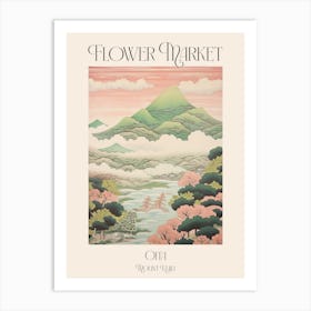 Flower Market Mount Kuju In Oita, Japanese Landscape 1 Poster Art Print