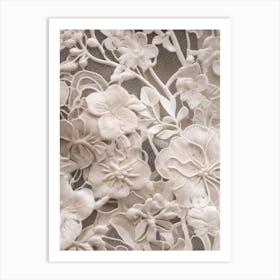 Flowers On A Wall Art Print