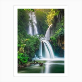 Saen Saep Waterfall, Thailand Realistic Photograph (2) Art Print