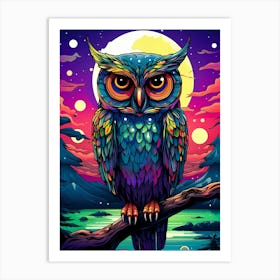 Colorful Owl 1 Art Print