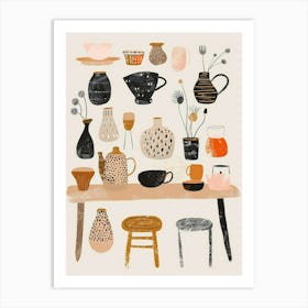 Table Of Wares Art Print