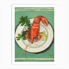 Lobster 3 Italian Still Life Painting Art Print