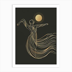 Dancer In The Moonlight Art Print