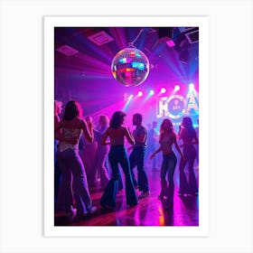 Disco Dancers Art Print