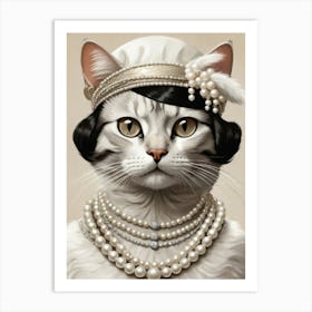 Victorian Cat 6 Art Print