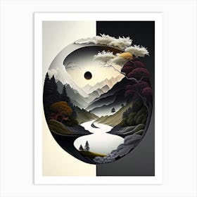 Landscapes 14, Yin and Yang Illustration Art Print