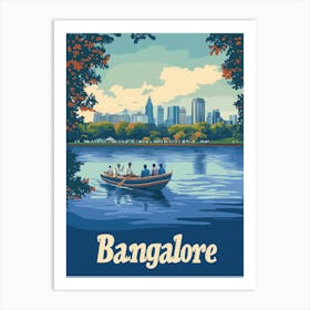 Aihrgdesign A Retro Travel Poster For Bangalore 1 Art Print