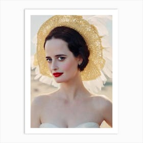 Eva Green Retro Collage Movies Art Print