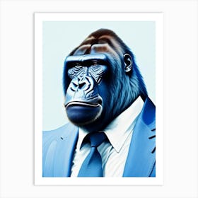 Gorilla In Suit Gorillas Decoupage 2 Art Print