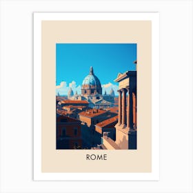 Rome Italy 2 Vintage Travel Poster Art Print
