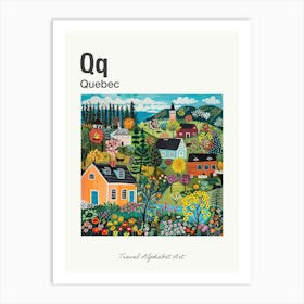 Kids Travel Alphabet  Quebec 1 Art Print