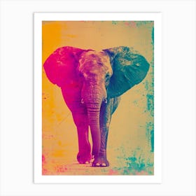 Elephant Polaroid Inspired 3 Art Print
