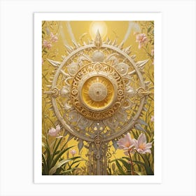 Golden Sun Wheel no2 Art Print