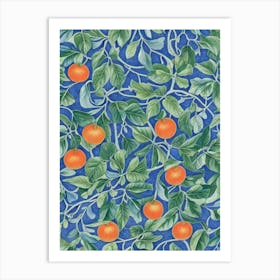 Persimmon Vintage Botanical Fruit Art Print