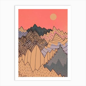 The Jagged Peaks Of Autumn Art Print