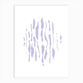 Abstract Purple Stripes with Dots – Minimalist Modern Art Art Print