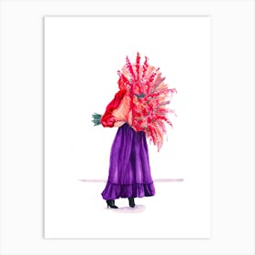 Purple Satin Fashion Passionata Art Print