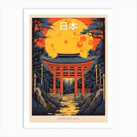 Fushimi Inari Taisha, Japan Vintage Travel Art 4 Poster Art Print