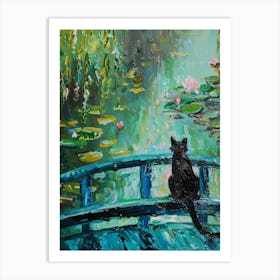 Cat On A Bridge 2 Art Print