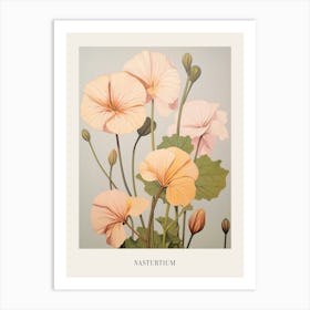 Floral Illustration Nasturtium 4 Poster Art Print