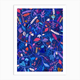 Seasons - Blue Art Print