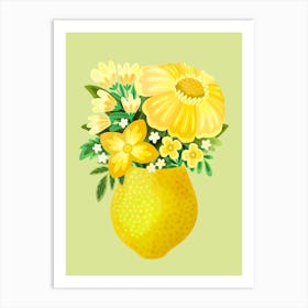 Lemon Vase Art Print