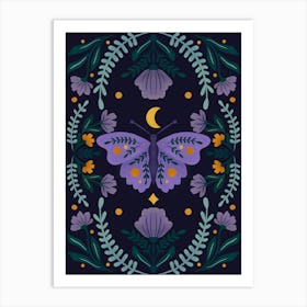 Mystic Series Purple Butterfly Art Print