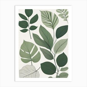 Greenery Clutter Botanical Art Print (1) Art Print