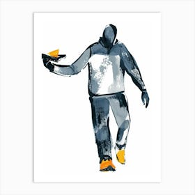 Man With A Football Art Print