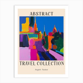 Abstract Travel Collection Poster Bangkok Thailand 2 Art Print