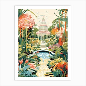 Birmingham Botanical Gardens Modern Illustration 3 Art Print