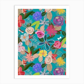 Vivid Colorful Botanical Art Print