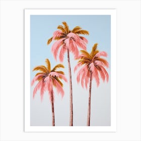 Pink Palm Trees Art Print