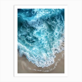 Ocean Waves On The Beach Art Print