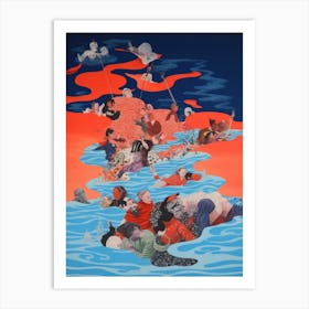 'The People In The Water' Art Print