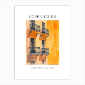 Copenhagen Travel And Architecture Poster 3 Art Print