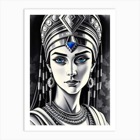 Cleopatra Head Portrait - Diverse Art Illustration 31 Art Print