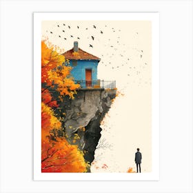 House On The Cliff Art Print