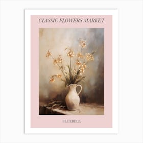 Classic Flowers Market Bluebell Floral Poster 1 Art Print