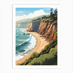 West Coast Trail Canada 2 Vintage Travel Illustration Art Print