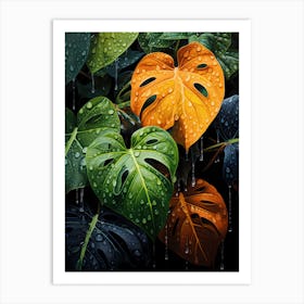 Monstera Leaves 3 Art Print