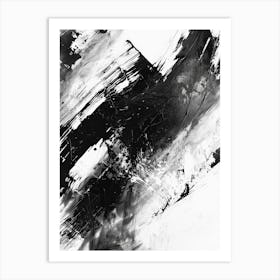 Abstract Black And White Painting 13 Art Print