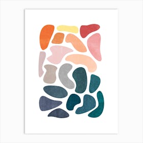 Colorful Abstract Shapes B Art Print