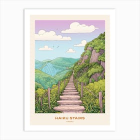 Haiku Stairs Hawaii 2 Hike Poster Art Print