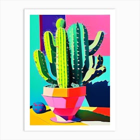 Easter Cactus Modern Abstract Pop 1 Art Print