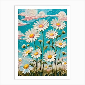 Daisies In The Sky 1 Art Print