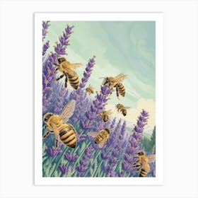 Leafcutter Bee Storybook Illustration 13 Art Print